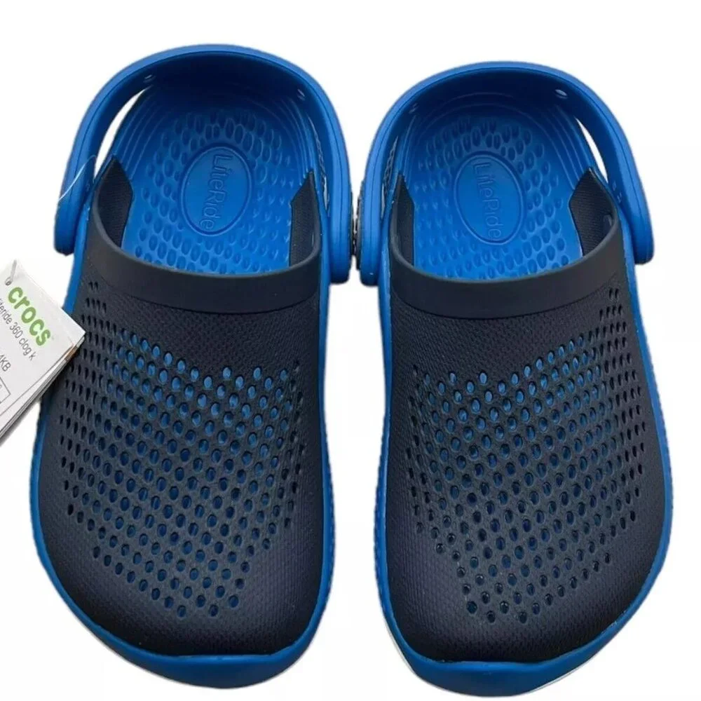 Crocs LiteRide Little Girls Slip-on Clogs Size 13 Navy Water Friendly & Comfy - Picture 15 of 16